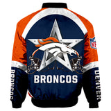 Denver Broncos Bomber Jacket Graphic Player Running