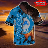 Detroit Lions Hawaiian Shirt Customize Your Name