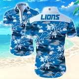 Detroit Lions Hawaiian Shirt Island Graphic