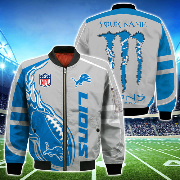 20% OFF Detroit Lions Jackets Mens Monter Energy Custom Name