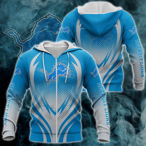 Detroit Lions Zipper Hoodie 3D Print H04FS