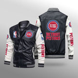 Detroit Pistons Leather Jacket