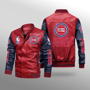 Detroit Pistons Leather Jacket