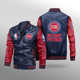 Detroit Pistons Leather Jacket