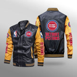 Detroit Pistons Leather Jacket