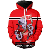 Detroit Red Wings Hoodie Mascot 3D Printed