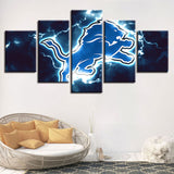 Detroit Lions Canvas Wall Art Cheap For Living Room Wall Decor