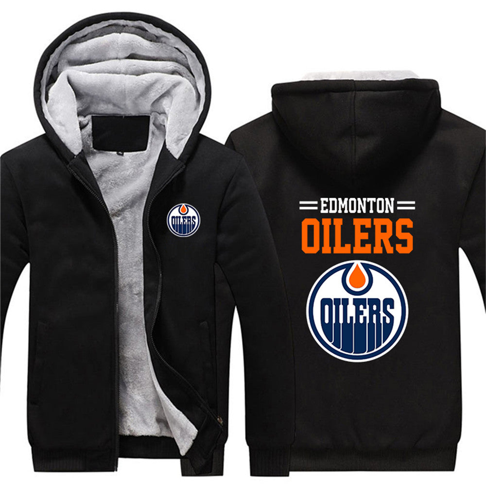 The Genuine Leather Edmonton Oilers Pullover Hoodie