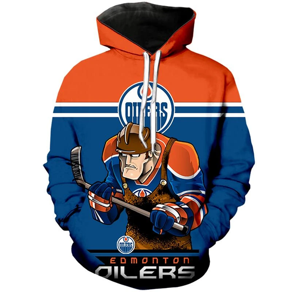 Edmonton Oilers Hockey Warriors NHL 3D Hoodie Sweatshirt Jacket - Beuteeshop