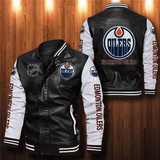 Edmonton Oilers Leather Jacket