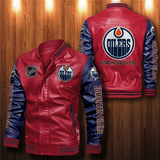 Edmonton Oilers Leather Jacket