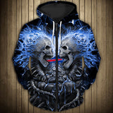 Electric Buffalo Bills Skull Hoodies - Halloween Hoodie