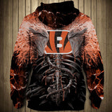 Electric Cincinnati Bengals Skull Hoodies - Halloween Hoodie