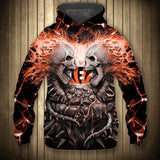 Electric Cincinnati Bengals Skull Hoodies - Halloween Hoodie