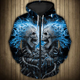 Electric Detroit Lions Skull Hoodies - Halloween Hoodie