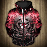 Electric Kansas City Chiefs Skull Hoodies - Halloween Hoodie