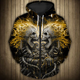 Electric New Orleans Saints Skull Hoodies - Halloween Hoodie