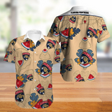 Florida Panthers Hawaiian Shirt Leaf Button Up