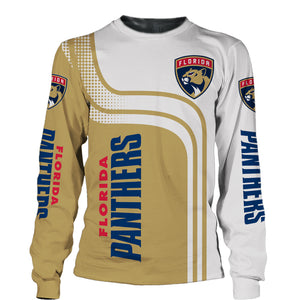 Florida Panthers Crew Neck Sweatshirt 3D Long Sleeve