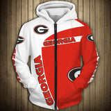 Up To 20% OFF Georgia Bulldogs Zip Up Hoodie 3D