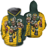 Green Bay Packers Hoodies Mens Mascot 3D Ultra Cool