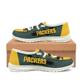 20% OFF Green Bay Packers Moccasin Slippers - Hey Dude Shoes Style