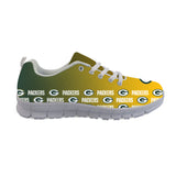 Green Bay Packers Sneakers Repeat Print Logo Low Top Shoes