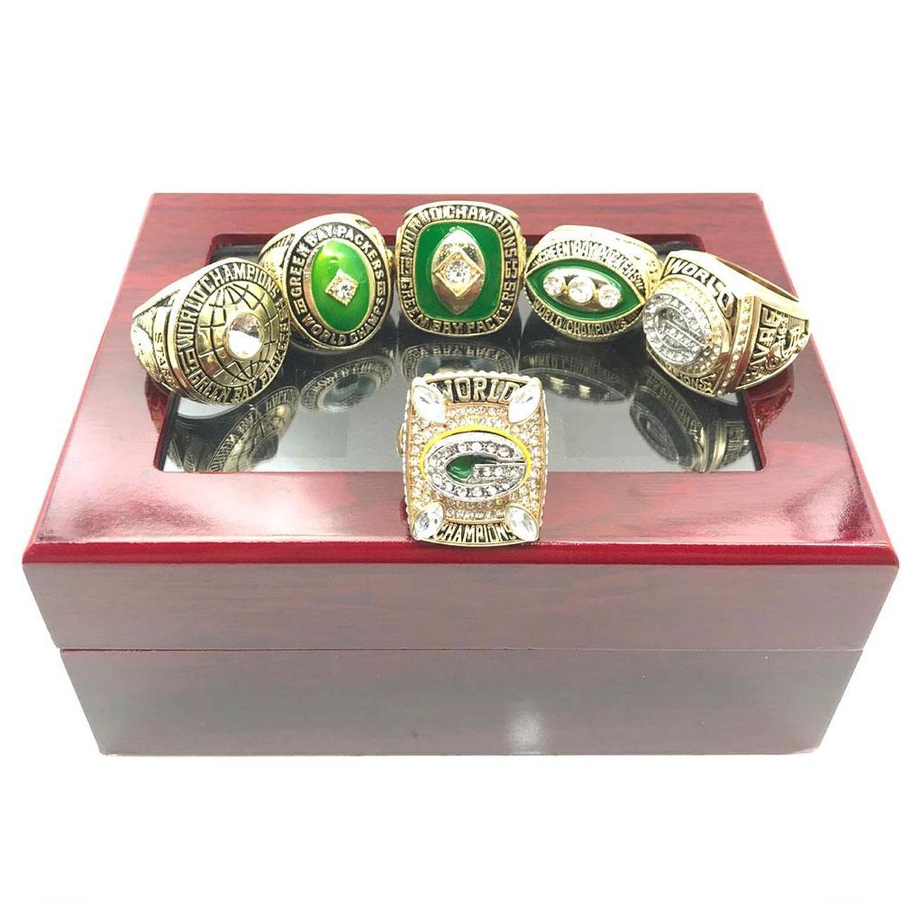 20% OFF 1961 1965 1966 1967 1996 2010 Green Bay Packers Super Bowl Ring Set  – 4 Fan Shop