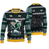 Green Bay Packers Sweatshirt Santa Claus Ho Ho Ho