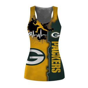 Green Bay Packers Women's Tank Top Beating Line