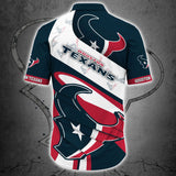 Houston Texans Button Up Shirt Short Sleeve Big Logo