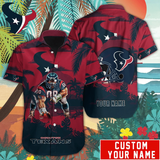 15% OFF Houston Texans Hawaiian Shirt Mascot Customize Your Name