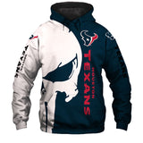 Houston Texans Hoodies Skull Printed