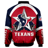 Houston Texans Bomber Jacket Graphic Player Running