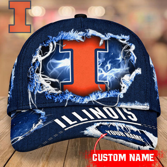 Lowest Price Illinois Fighting Illini Baseball Caps Custom Name