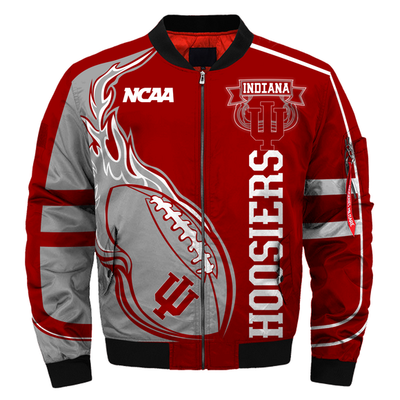 20% OFF Men's Indiana Hoosiers Jacket 3D Printed Plus Size 4XL 5XL