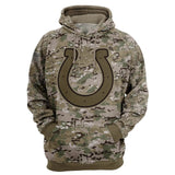 Indianapolis Colts Camo Hoodie 3D Printed