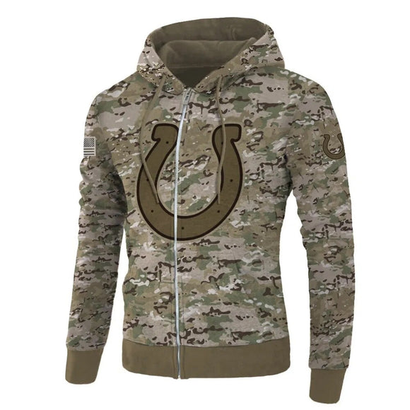 Indianapolis Colts Camo Hoodie 3D Printed