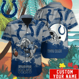 15% OFF Indianapolis Colts Hawaiian Shirt Mascot Customize Your Name
