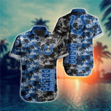 Indianapolis Colts Hawaiian Shirt Palm Tree Pattern