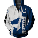 Indianapolis Colts Hoodies Skull Printed