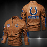 Indianapolis Colts Leather Jacket Winter Coat