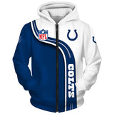 Indianapolis Colts Pullover Hoodies 3D Highway Letter