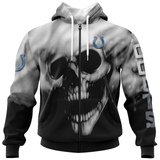 15% OFF Best Indianapolis Colts Skull Hoodies Custom Name & Number