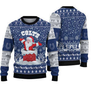 Indianapolis Colts Sweatshirt Christmas Funny Santa Claus
