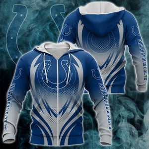 Indianapolis Colts Zipper Hoodie 3D Print H04FS