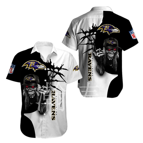 Iron Maiden Baltimore Ravens Shirts Button Up