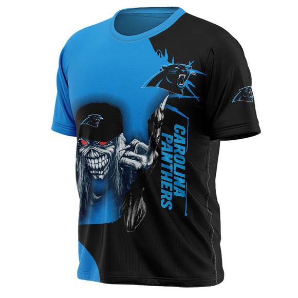 Iron Maiden Carolina Panthers T shirt For Men