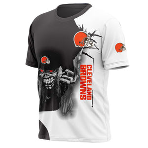 Iron Maiden Cleveland Browns T shirt For Men