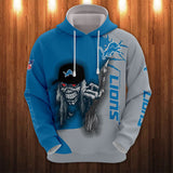 Iron Maiden Detroit Lions Zip Up Hoodies Pullover Hoodies